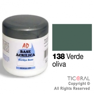 BASE ACRILICA AD 138 VERDE OLIVA 200ML X 3 UNIDADES